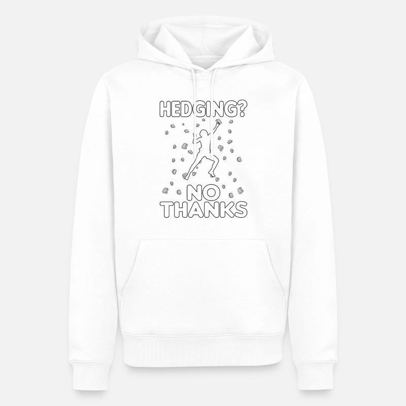 Bouldern Boulder Klettern Boulderer Bouldering - Männer Premium Bio Hoodie - Weiß