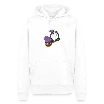 Pingouin Halloween Sorcière Enfants Costume de Sorcière - Sweat à capuche Premium bio Homme - blanc - Devant - Nico (187cm)