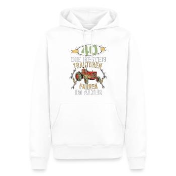 40 Geburtstag Traktor Treker Bauer Trecker Rentner - Männer Premium Bio Hoodie - Weiß - Vorne - Nico (187cm)