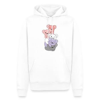 cupioromantic Flag Pride LGBTQ süße Maus - Männer Premium Bio Hoodie - Weiß - Vorne - Nico (187cm)