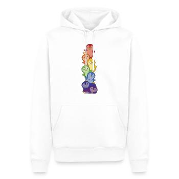 Rainbow Flag Gay Pride LGBTQ Pinguin süßer Pinguin - Männer Premium Bio Hoodie - Weiß - Vorne - Nico (187cm)