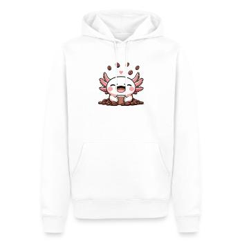 Axolotl Coffeelotl Coffee lovers süße Axolotls - Männer Premium Bio Hoodie - Weiß - Vorne - Nico (187cm)