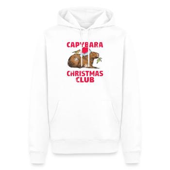 Christmas Capybara Winter Capybara Snow - Men’s Premium Organic Hoodie - white - Front - Nico (187cm)