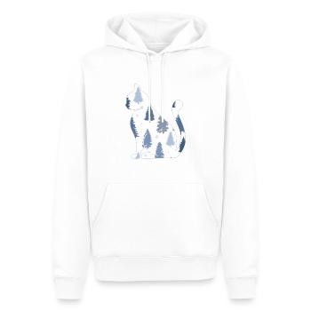 Cat Domestic Cat Shorthair Maine Coon Christmas - Men’s Premium Organic Hoodie - white - Front - Nico (187cm)