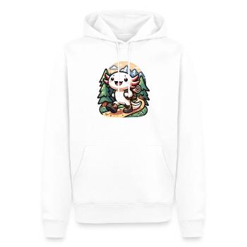 Sport Axolotls Berg Wandern Spiel Axolotl - Männer Premium Bio Hoodie - Weiß - Vorne - Nico (187cm)