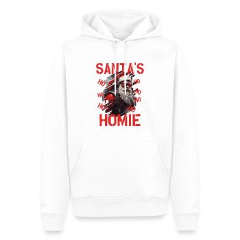 Père Noël drôle de Noël tenue arbre de Noël - Sweat à capuche Premium bio Homme - blanc - Devant - Nico (187cm)