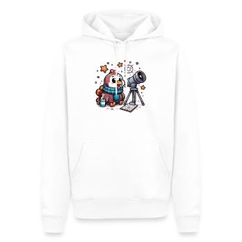 Thanksgiving Sterne beobachten Teleskop Truthahn - Männer Premium Bio Hoodie - Weiß - Vorne - Nico (187cm)