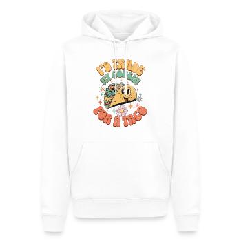 Taco Tacos Cuisine mexicaine - Sweat à capuche Premium bio Homme - blanc - Devant - Nico (187cm)
