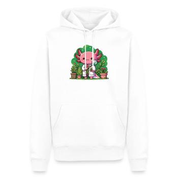 Axolotl als Hobbie Gärtner Biologe Forscher - Männer Premium Bio Hoodie - Weiß - Vorne - Nico (187cm)