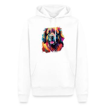 Aquarelle colorée Leonberg - Sweat à capuche Premium bio Homme - blanc - Devant - Nico (187cm)
