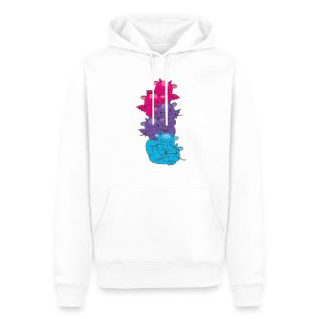 androgyn Flag Pride LGBTQ süße Drache - Männer Premium Bio Hoodie - Weiß - Vorne - Nico (187cm)