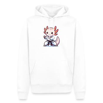 Sports Axolotls Arts martiaux Karaté Axolotl - Sweat à capuche Premium bio Homme - blanc - Devant - Nico (187cm)