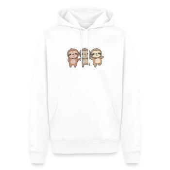 Faultier süße Tiere für Kinder manga faultiere - Männer Premium Bio Hoodie - Weiß - Vorne - Nico (187cm)