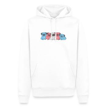 Drapeau transgenre Carlin Pride LGBTQ Chiens mignons - Sweat à capuche Premium bio Homme - blanc - Devant - Nico (187cm)