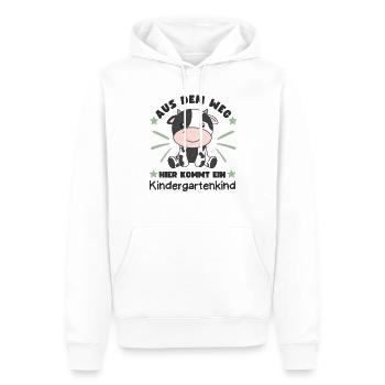 Aus Dem Weg Hier Kommt Ein Kindergartenkind Kuh - Männer Premium Bio Hoodie - Weiß - Vorne - Nico (187cm)