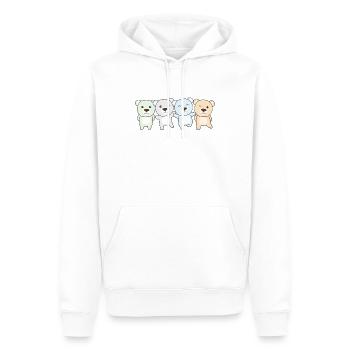 Drapeau sans étiquette Pride LGBTQ Ours mignon - Sweat à capuche Premium bio Homme - blanc - Devant - Nico (187cm)