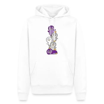 graysexuell Flag Pride LGBTQ süße Pinguin - Männer Premium Bio Hoodie - Weiß - Vorne - Nico (187cm)
