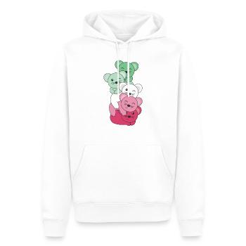 abrosexuell Flag Pride LGBTQ süße Maus - Männer Premium Bio Hoodie - Weiß - Vorne - Nico (187cm)