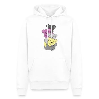 Perigirl Flag Pride LGBTQ süßer Maus Stapel - Männer Premium Bio Hoodie - Weiß - Vorne - Nico (187cm)