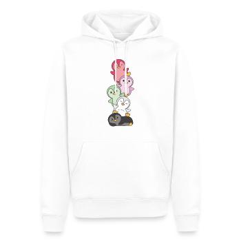 réciprocité drapeau fierté lgbtq mignon pingouin - Sweat à capuche Premium bio Homme - blanc - Devant - Nico (187cm)