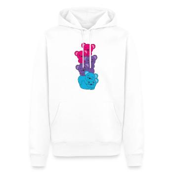 androgyn Flag Pride LGBTQ süße Maus - Männer Premium Bio Hoodie - Weiß - Vorne - Nico (187cm)