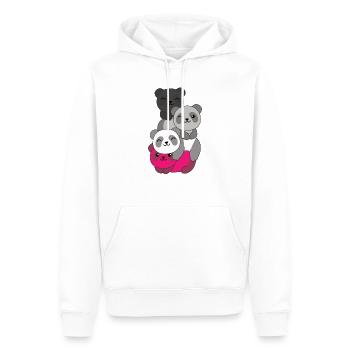 Gynephilia Flag Pride LGBTQ süße Panda - Männer Premium Bio Hoodie - Weiß - Vorne - Nico (187cm)