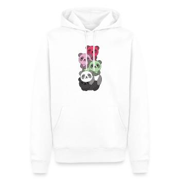 réciproque drapeau fierté LGBTQ panda mignon - Sweat à capuche Premium bio Homme - blanc - Devant - Nico (187cm)