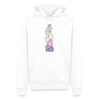 genderfae flag pride LGBTQ cute penguin - Men’s Premium Organic Hoodie - white - Front - Nico (187cm)