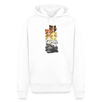 Bear Brotherhood Flag Pride LGBTQ süße Waschbär - Männer Premium Bio Hoodie - Weiß - Vorne - Nico (187cm)