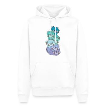 Neptunic Flag Pride LGBTQ Mignon Panda roux Stack - Sweat à capuche Premium bio Homme - blanc - Devant - Nico (187cm)