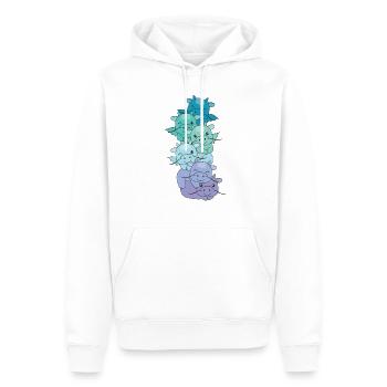 Neptunic Flag Pride LGBTQ süßer Drache Stapel - Männer Premium Bio Hoodie - Weiß - Vorne - Nico (187cm)