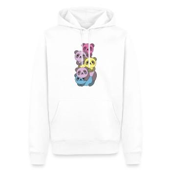 aporagender Flag Pride LGBTQ süße Panda - Männer Premium Bio Hoodie - Weiß - Vorne - Nico (187cm)