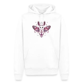 Kawaii Pastel Goth Cute Creepy Hase Motte - Männer Premium Bio Hoodie - Weiß - Vorne - Nico (187cm)