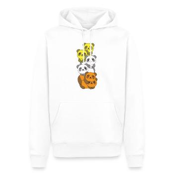 Maverique Flag Pride LGBTQ süße Panda - Männer Premium Bio Hoodie - Weiß - Vorne - Nico (187cm)