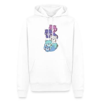 Spectrasexual Flag Pride LGBTQ Mignon Panda roux - Sweat à capuche Premium bio Homme - blanc - Devant - Nico (187cm)