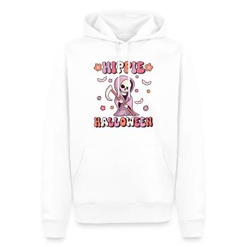 hippie halloween groovy sensenmann vintage - Männer Premium Bio Hoodie - Weiß - Vorne - Nico (187cm)