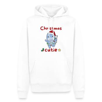 Dino Weihnachten Dinos Christmas Cutie - Männer Premium Bio Hoodie - Weiß - Vorne - Nico (187cm)