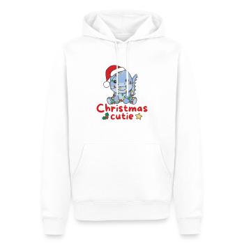 Dino Weihnachten Dinos Christmas Cutie - Männer Premium Bio Hoodie - Weiß - Vorne - Nico (187cm)