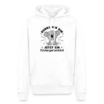 Hourra, je suis un enfant de maternelle Koala maintenant - Sweat à capuche Premium bio Homme - blanc - Devant - Nico (187cm)