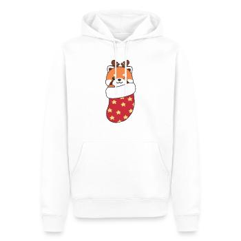 Süße Rote Pandas in Weihnachtssocke zu - Männer Premium Bio Hoodie - Weiß - Vorne - Nico (187cm)