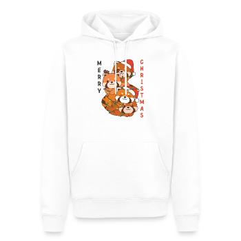 Roter Panda Weihnachtsbaum Weihnachts Tiere - Männer Premium Bio Hoodie - Weiß - Vorne - Nico (187cm)