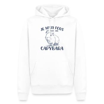 Je m'en fous je suis un capybara - süßes Capybara - Männer Premium Bio Hoodie - Weiß - Vorne - Nico (187cm)