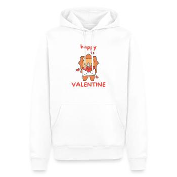 Triceratops zum Valentinstag süße Tiere mit Herzen - Männer Premium Bio Hoodie - Weiß - Vorne - Nico (187cm)