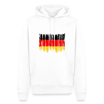 Drapeau de l’Allemagne Drapeau allemand Utilisé Look Homeland - Sweat à capuche Premium bio Homme - blanc - Devant - Nico (187cm)