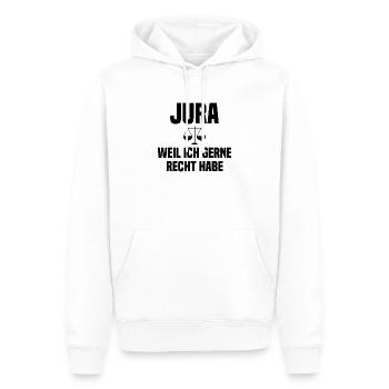 Jurastudium Staatsexamen Jurist Anwalt Richter - Männer Premium Bio Hoodie - Weiß - Vorne - Nico (187cm)
