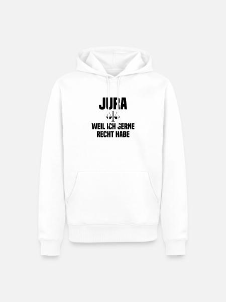 Jurastudium Staatsexamen Jurist Anwalt Richter - Männer Premium Bio Hoodie - Weiß