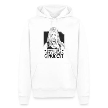 Es wird einen Gincident Funny Gin Spruch geben - Männer Premium Bio Hoodie - Weiß - Vorne - Nico (187cm)