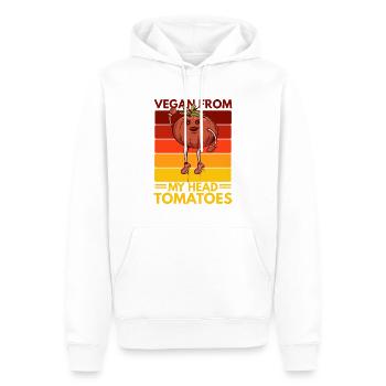 Vegan aus meinem Kopf Tomaten Lustig Vegan - Männer Premium Bio Hoodie - Weiß - Vorne - Nico (187cm)