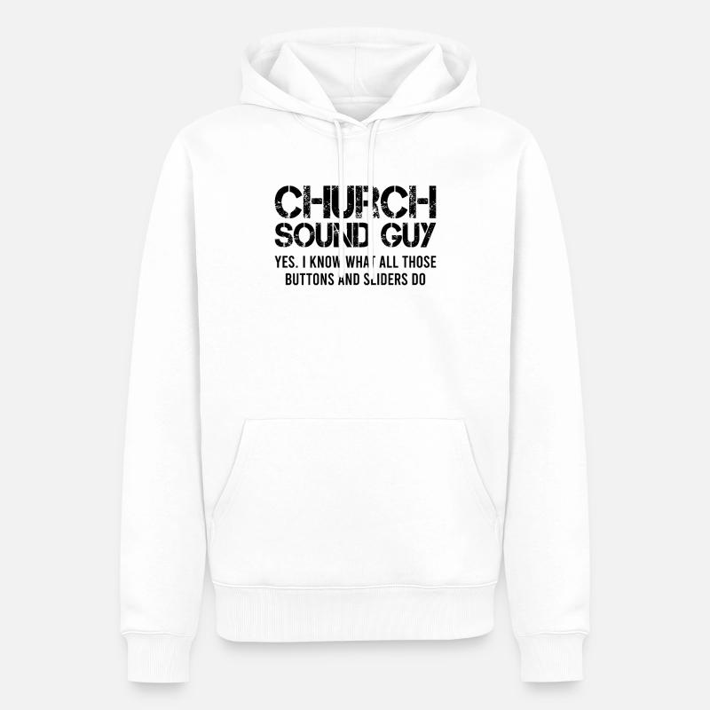 Tontechniker Musik Audio Technik - Männer Premium Bio Hoodie - Weiß