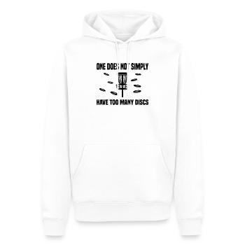 Disc Golf Frisbee Golf - Men’s Premium Organic Hoodie - white - Front - Nico (187cm)